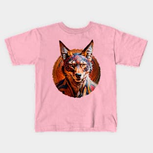 Coyote The Trickster (3.2) - Trippy Psychedelic Canis Kids T-Shirt